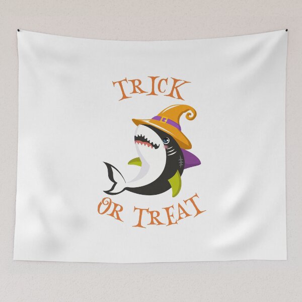 Item preview, Trick Or Treat - Halloween Shark designed and sold by PinkPerfect.