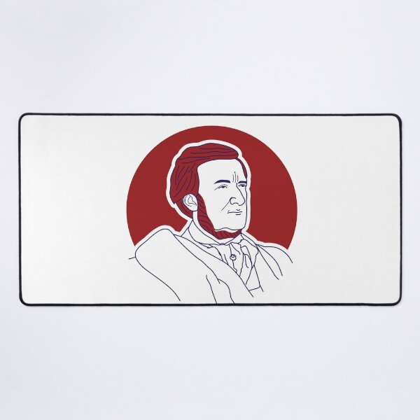 Item preview, Richard Wagner minimalist line art portrait designed and sold by OpeRadar.