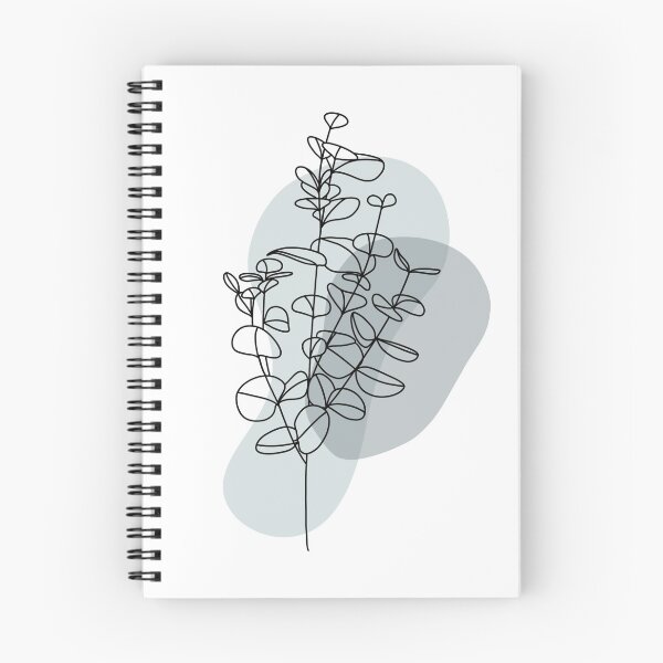 Item preview, Silver Dollar Eucalyptus Line Drawing with Modern Colors designed and sold by makesbymiss.