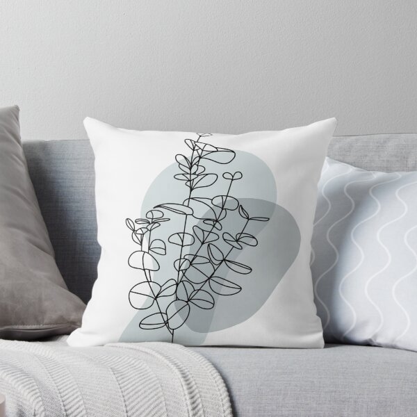 Item preview, Silver Dollar Eucalyptus Line Drawing with Modern Colors designed and sold by makesbymiss.