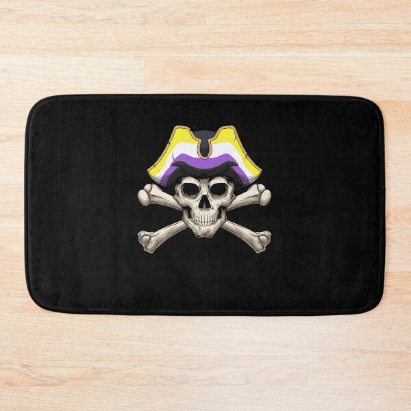 Item preview, Nonbinary Pirate Jolly Roger designed and sold by pacomerch.