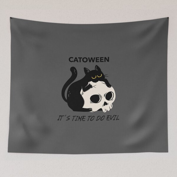 Item preview, Catoween Its Time To Do Evil designed and sold by Anuragwk.