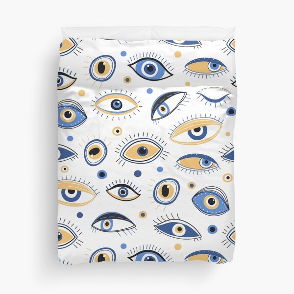 Eyes Pattern - Evil Eye Bead Duvet Cover