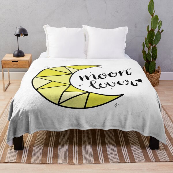 Item preview, Yellow Geometric Moon Lover Hand Lettering designed and sold by ContempoCrystal.