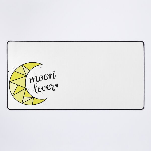Item preview, Yellow Geometric Moon Lover Hand Lettering designed and sold by ContempoCrystal.