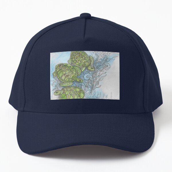 Three Sea Turtles Baseball Cap