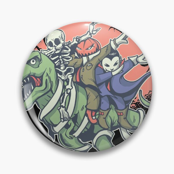 Item preview, Funny Dabbing Boys Skeleton Pumpkin riding a T Rex designed and sold by Kribis.