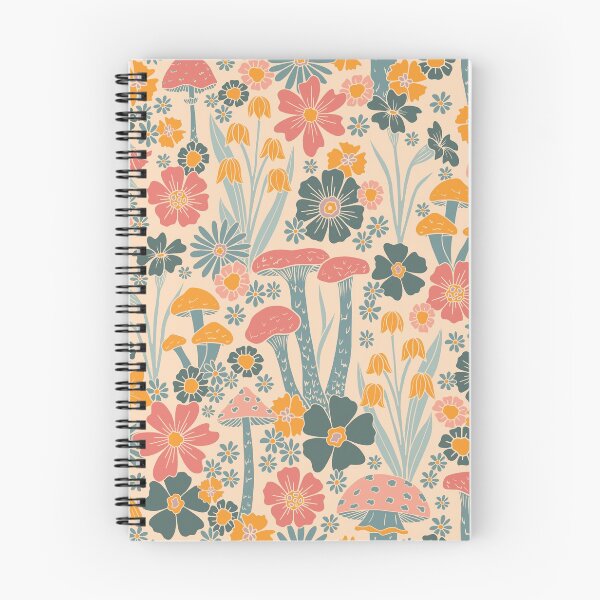 Item preview, Pink, Blue & Yellow Mushrooms & Flowers designed and sold by somecallmebeth.