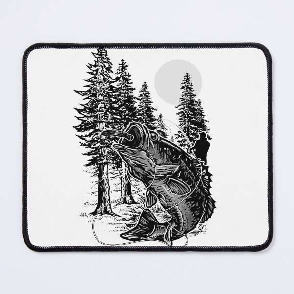 Item preview, Jumping Bass In The Forest Fishing  designed and sold by jakehughes2015.