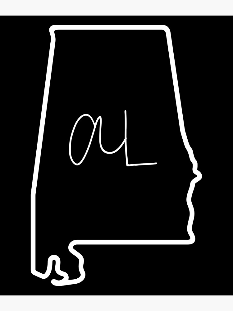 "State of Alabama AL Abbreviation Outline" Poster for Sale by Hpabedi Redbubble