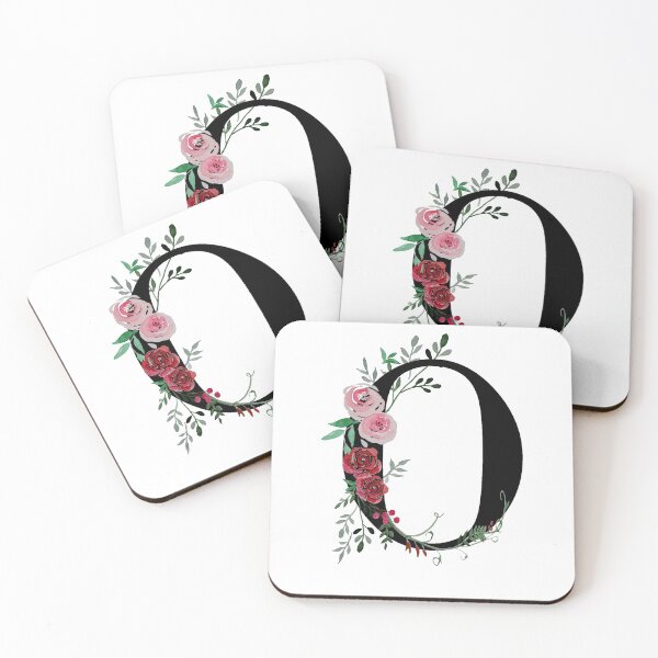 Item preview, Letter O Initials monogram floral designed and sold by Saba-Red-Ideas.