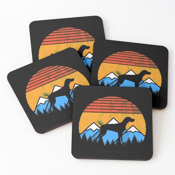 Item preview, Vintage German Shorthaired Pointer Sunset Mountains Retro Distressed designed and sold by Guarddogdrive.