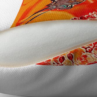 Alternate view of Orange Digital Zebra Swallowtail Throw Pillow