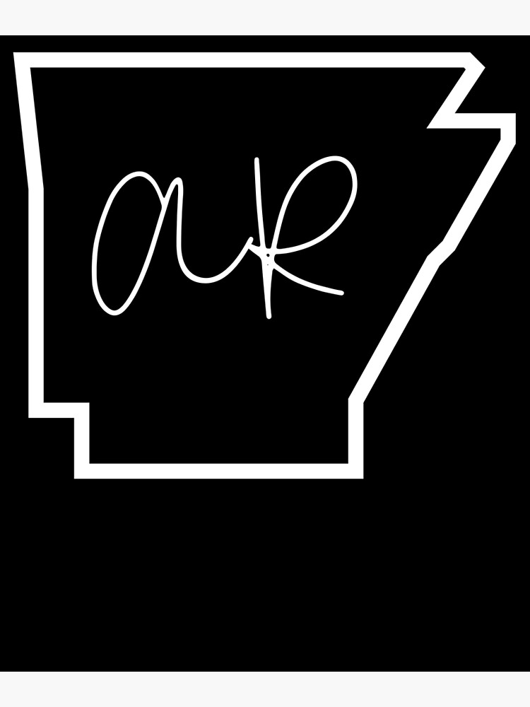 "State of Arkansas AR Abbreviation Outline" Poster for Sale by Hpabedi