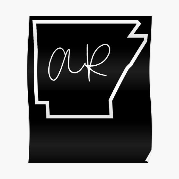 "State of Arkansas AR Abbreviation Outline" Poster for Sale by Hpabedi Redbubble