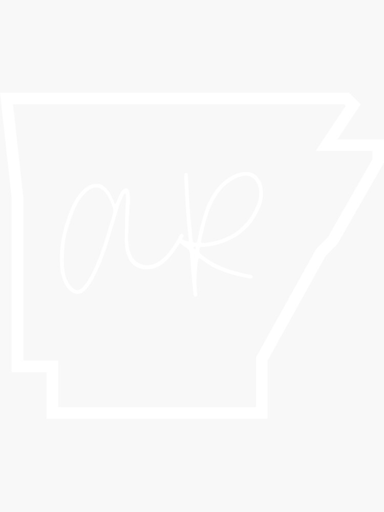 "State of Arkansas AR Abbreviation Outline" Sticker for Sale by Hpabedi Redbubble