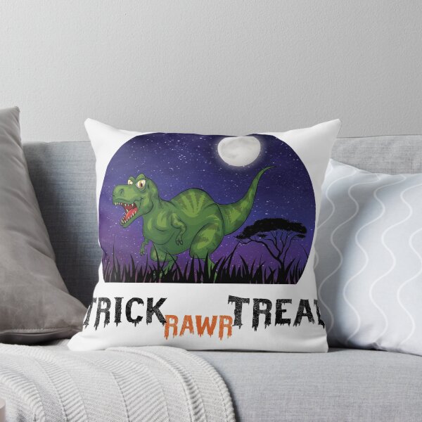 Aperçu de l'œuvre Trick Rawr Treat Dinosaur Halloween T-shirt créée et vendue par omarbou.