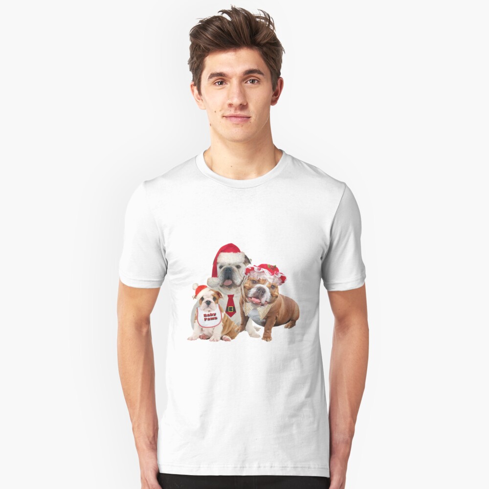 english bulldog christmas shirt