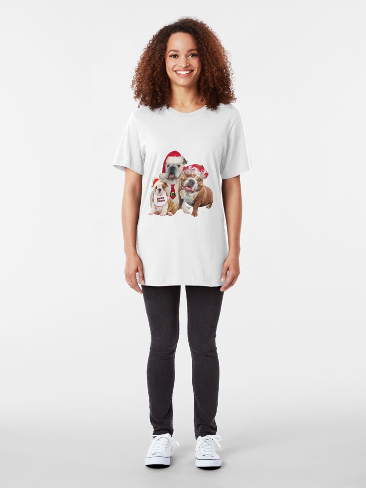 english bulldog christmas shirt