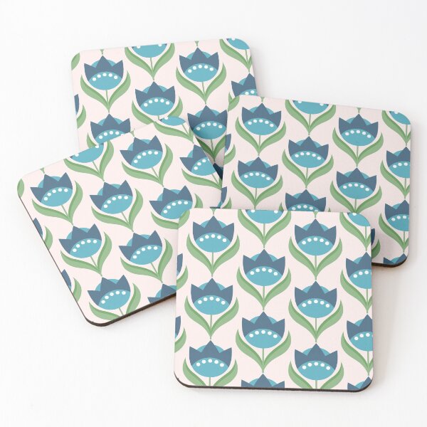 Item preview, Scandinavian Blue Flowers designed and sold by PrintinglyArt.