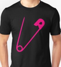 Pink Safety Pin Unisex T-Shirt