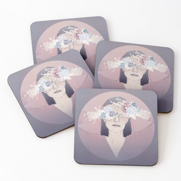 Item preview, Delicate flowery woman portrait designed and sold by w-ramach.