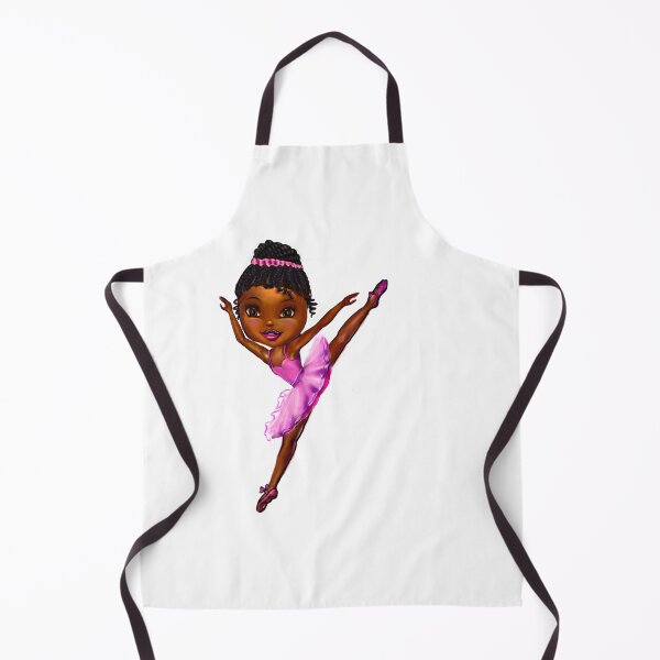 Item preview, Black ballerina girl with cane rows ! beautiful  black girl with Afro hair and dark brown skin wearing a pink tutu.Hair love ! designed and sold by Artonmytee.