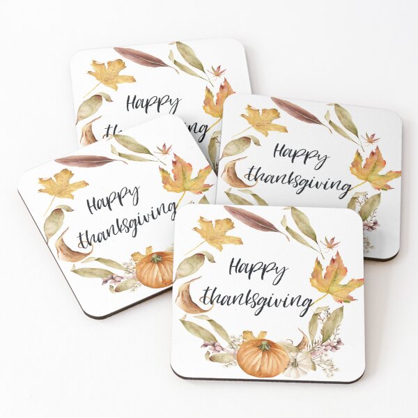 Item preview, Happy Thanksgiving, Autumn Greeting Decor, Thanksgiving Fall, Thankful, Greetings, Give Thanks, Watercolor Pillow  designed and sold by Dzhenka-Balimez.