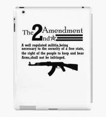 Cool 2nd Amendment Guns black iPad Case/Skin