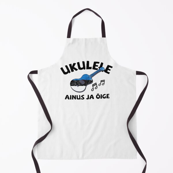 Item preview, Ainus ja õige, ukulele with the flag of Estonia designed and sold by DeliriousSteve.