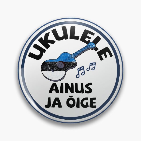 Item preview, Ainus ja õige, ukelele con la bandera de Estonia designed and sold by DeliriousSteve.