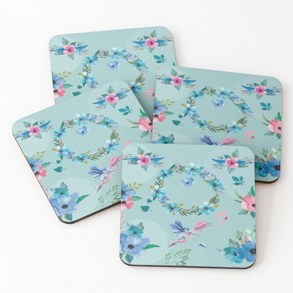 Item preview, Pink-Blue Floral Design designed and sold by CheeryDK.