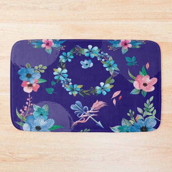Item preview, Pink-Blue Floral Design designed and sold by CheeryDK.