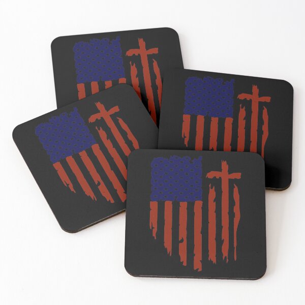 Item preview, American Flag with Cross Christian gift design designed and sold by Sheepherder120.