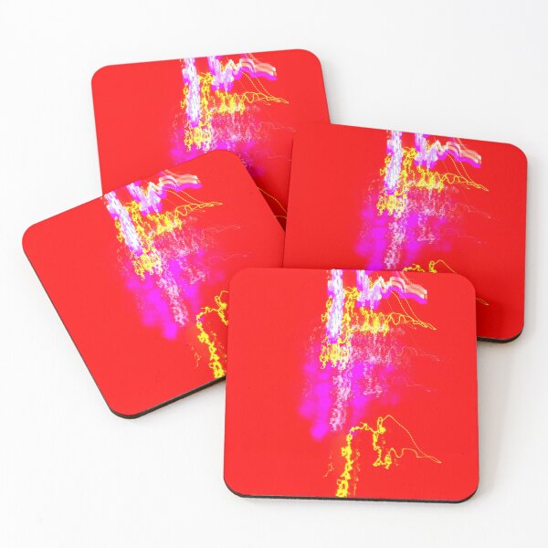 Item preview, The multicolored light flash on the red background designed and sold by IraNiva.