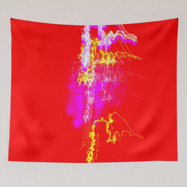 Item preview, The multicolored light flash on the red background designed and sold by IraNiva.