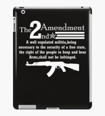 Cool 2nd Amendment Guns white iPad Case/Skin