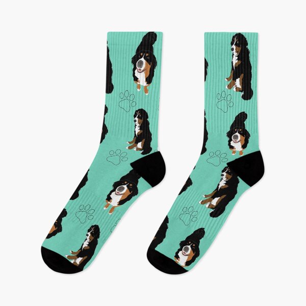 Item preview, Bernese Mountain Dog Pattern-aqua paws designed and sold by KantstandyaC.