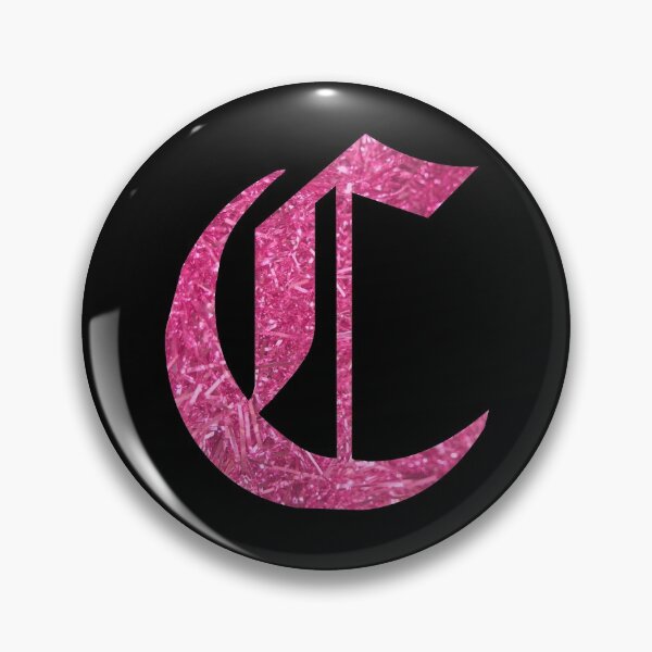 Item preview, The Letter C - Capital Pink Glitter Gothic designed and sold by TheLykosApparel.