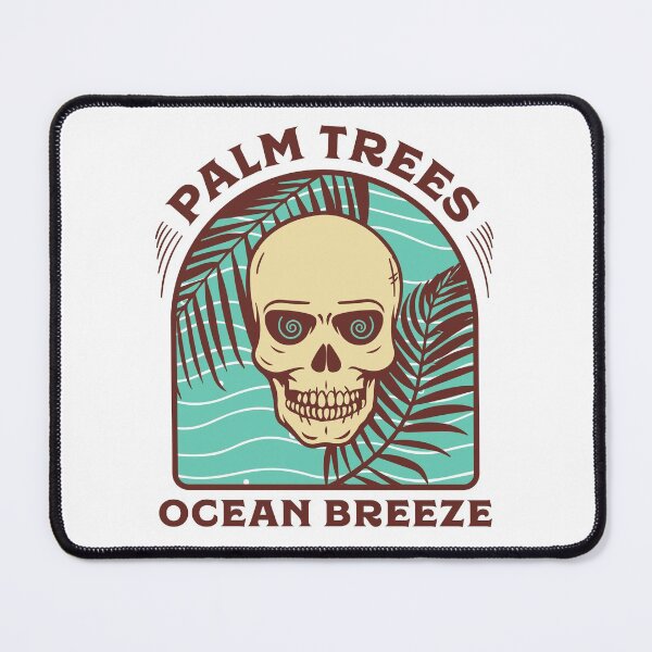 Item preview, Palm Trees Ocean Breeze - Vintage Summer Skull designed and sold by VintageRealm.