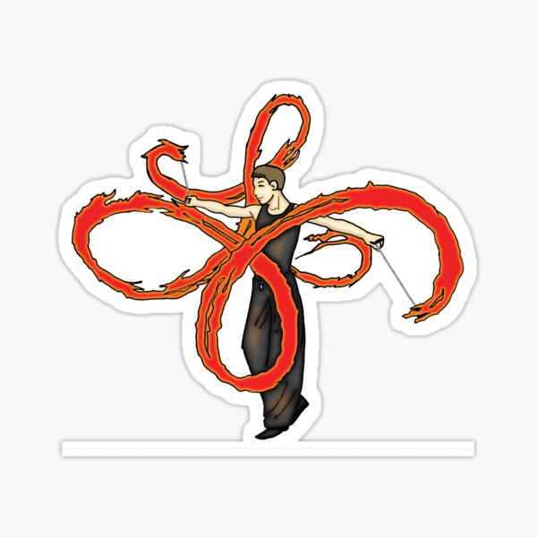 Item preview, Fire Poi Spinner Mike designed and sold by JennHandmade.