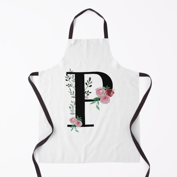 Item preview, Letter P Initials monogram floral designed and sold by Saba-Red-Ideas.