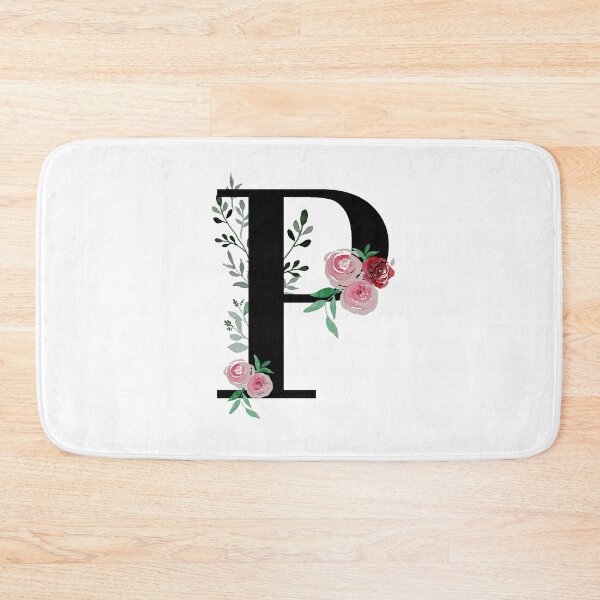 Item preview, Letter P Initials monogram floral designed and sold by Saba-Red-Ideas.