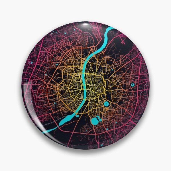 Item preview, Ahmedabad City Map of Gujarat, India - Neon designed and sold by deMAP.