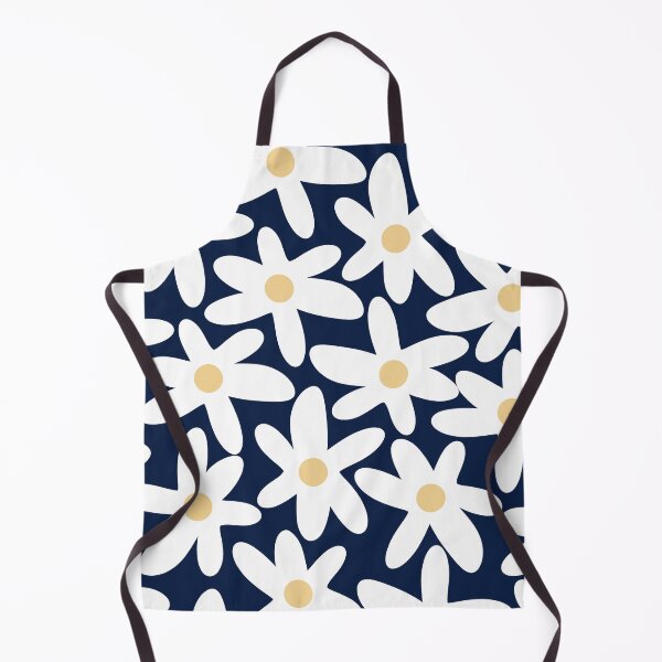 Item preview, Daisy Time Floral Pattern Navy Blue White Yellow-Beige designed and sold by kierkegaard.