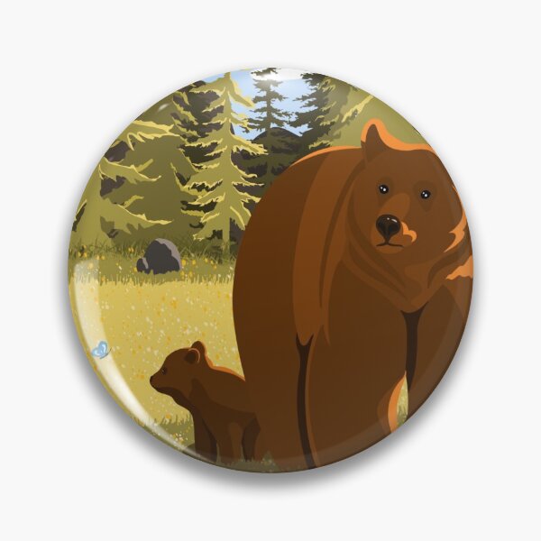 Item preview, Mama bear and cub illustration designed and sold by Bouiiille.