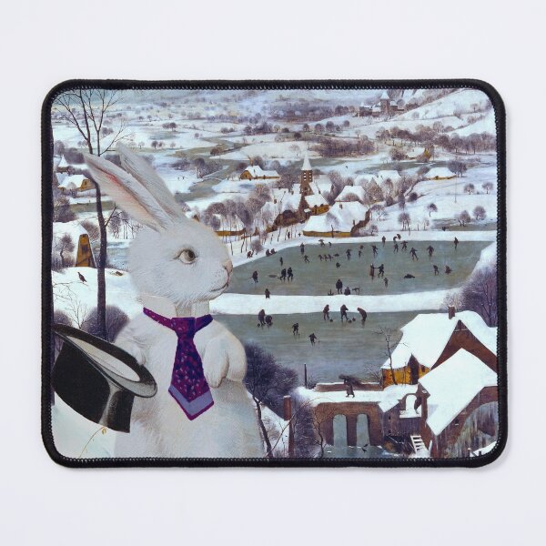 Item preview, Anthropomorphic Rabbit in the Snow - Composite Image designed and sold by TheCurators.
