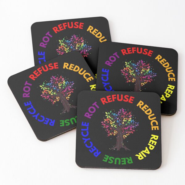 Item preview, Refuse Reduce Repair Reuse Recycle Rot - Rainbow Tree designed and sold by EspyDesignCo.
