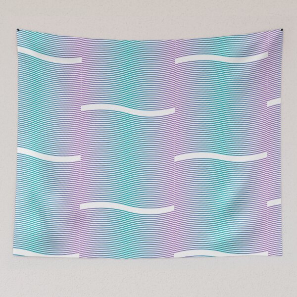 Item preview, Holographic Gradient Warp Lines Pattern designed and sold by tropical_dream.