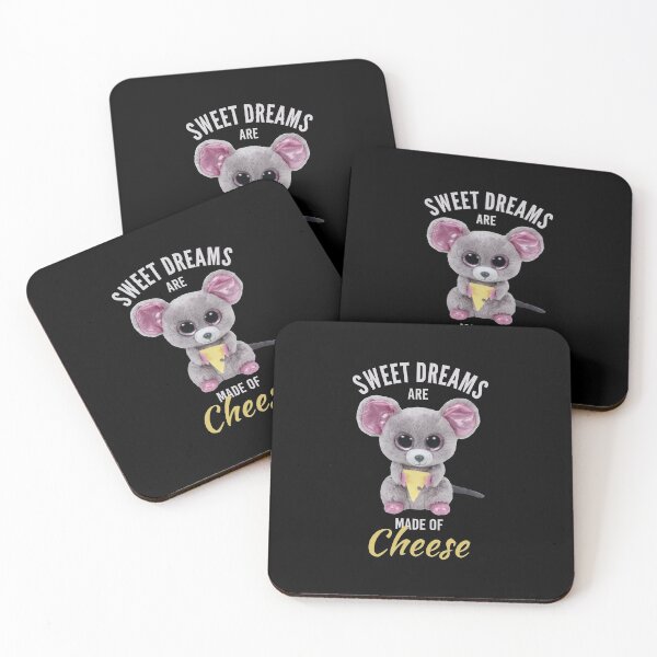 Item preview, Sweet dreams are made of cheese cute plush mouse for kids designed and sold by portrait4you.